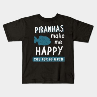 Piranha boy gift teeth bites fan predatory fish Kids T-Shirt